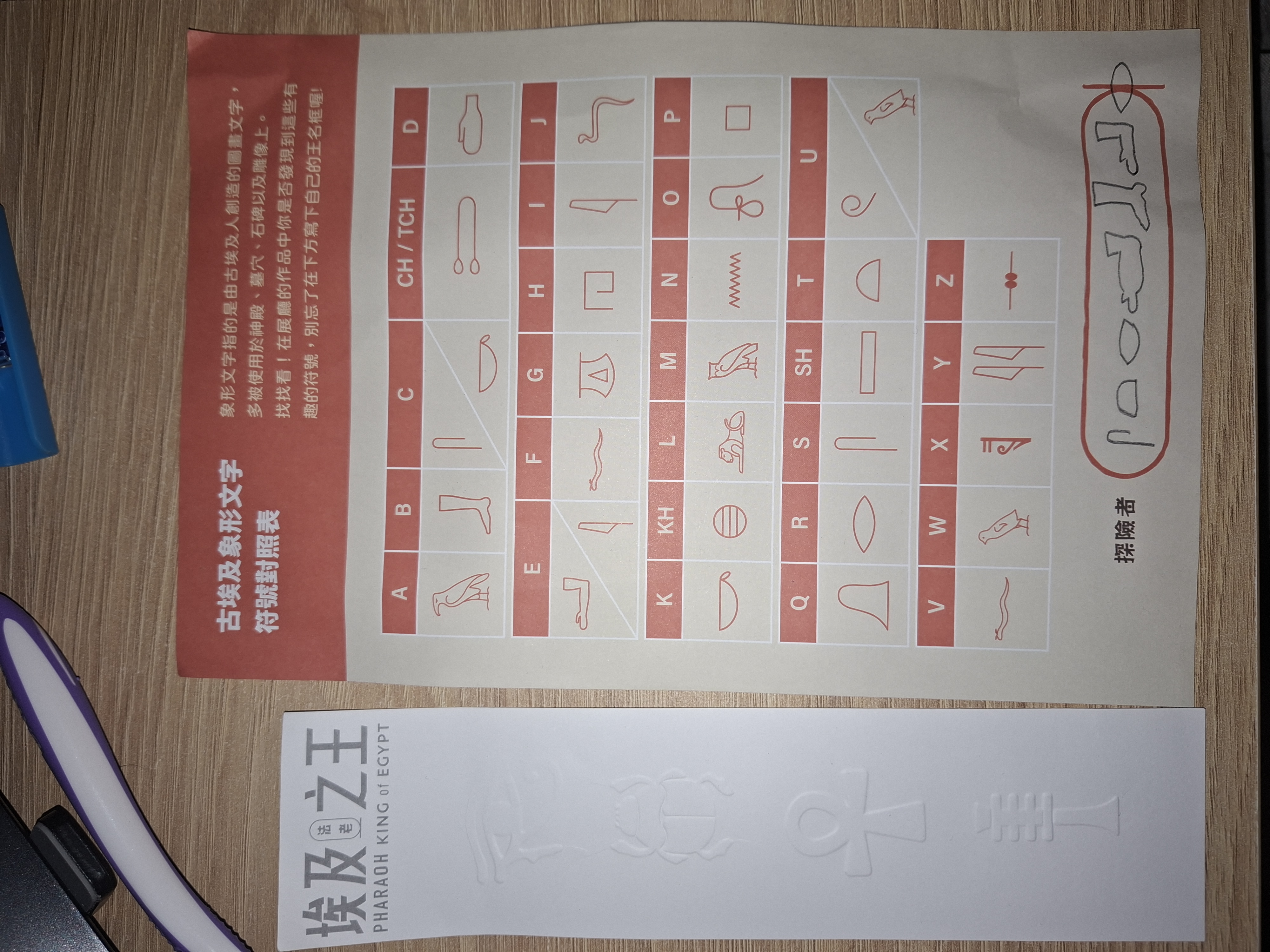 對照表和鋼印